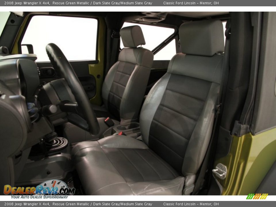 2008 Jeep Wrangler X 4x4 Rescue Green Metallic / Dark Slate Gray/Medium Slate Gray Photo #5