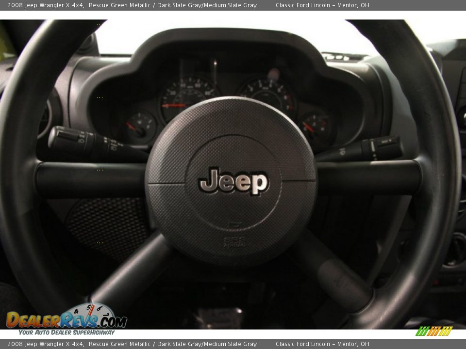 2008 Jeep Wrangler X 4x4 Rescue Green Metallic / Dark Slate Gray/Medium Slate Gray Photo #6