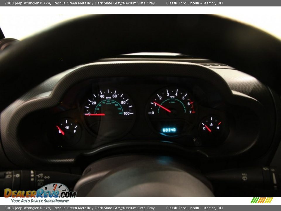 2008 Jeep Wrangler X 4x4 Rescue Green Metallic / Dark Slate Gray/Medium Slate Gray Photo #7