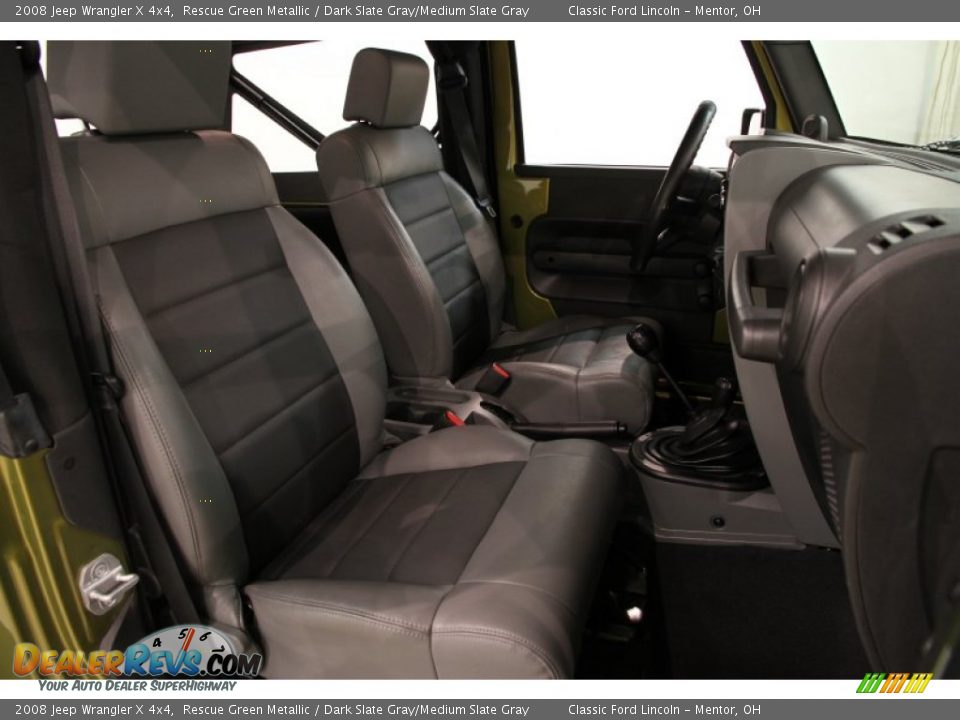 2008 Jeep Wrangler X 4x4 Rescue Green Metallic / Dark Slate Gray/Medium Slate Gray Photo #10