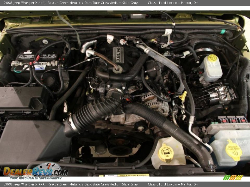 2008 Jeep Wrangler X 4x4 Rescue Green Metallic / Dark Slate Gray/Medium Slate Gray Photo #13