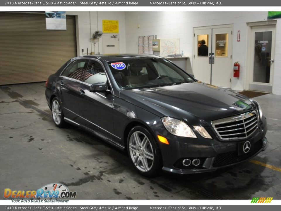 2010 Mercedes-Benz E 550 4Matic Sedan Steel Grey Metallic / Almond Beige Photo #1