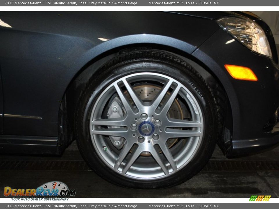 2010 Mercedes-Benz E 550 4Matic Sedan Steel Grey Metallic / Almond Beige Photo #8
