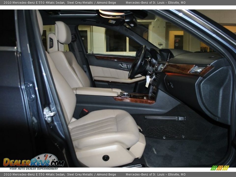 2010 Mercedes-Benz E 550 4Matic Sedan Steel Grey Metallic / Almond Beige Photo #9