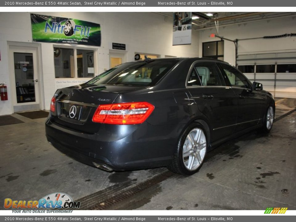 2010 Mercedes-Benz E 550 4Matic Sedan Steel Grey Metallic / Almond Beige Photo #11