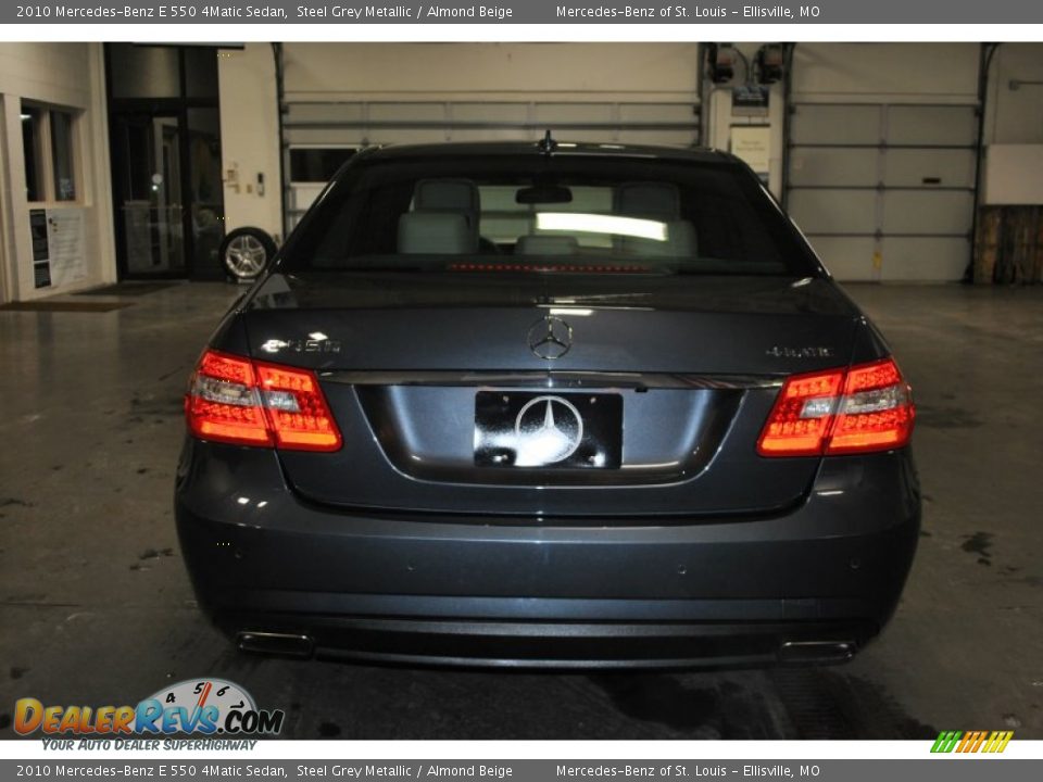 2010 Mercedes-Benz E 550 4Matic Sedan Steel Grey Metallic / Almond Beige Photo #13