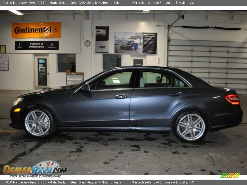 2010 Mercedes-Benz E 550 4Matic Sedan Steel Grey Metallic / Almond Beige Photo #14