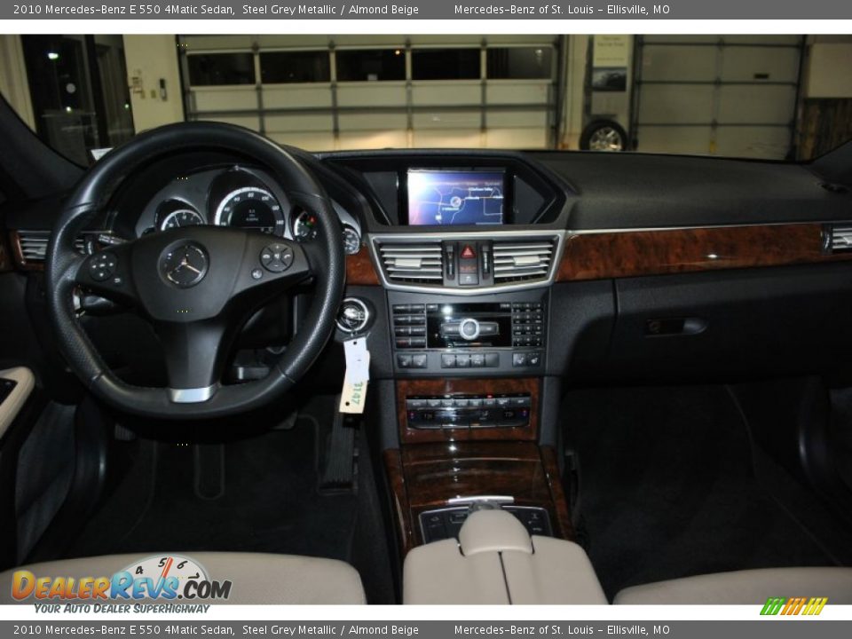 2010 Mercedes-Benz E 550 4Matic Sedan Steel Grey Metallic / Almond Beige Photo #15