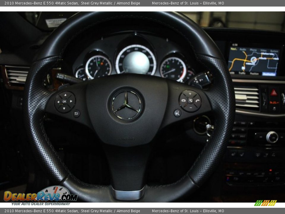 2010 Mercedes-Benz E 550 4Matic Sedan Steel Grey Metallic / Almond Beige Photo #18