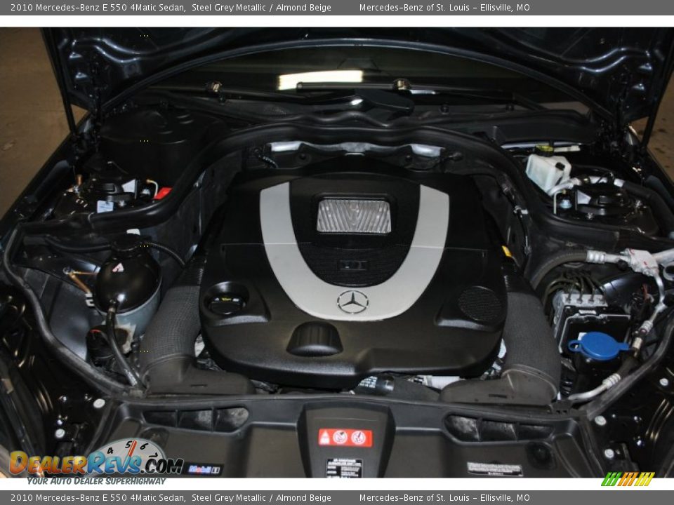 2010 Mercedes-Benz E 550 4Matic Sedan Steel Grey Metallic / Almond Beige Photo #23