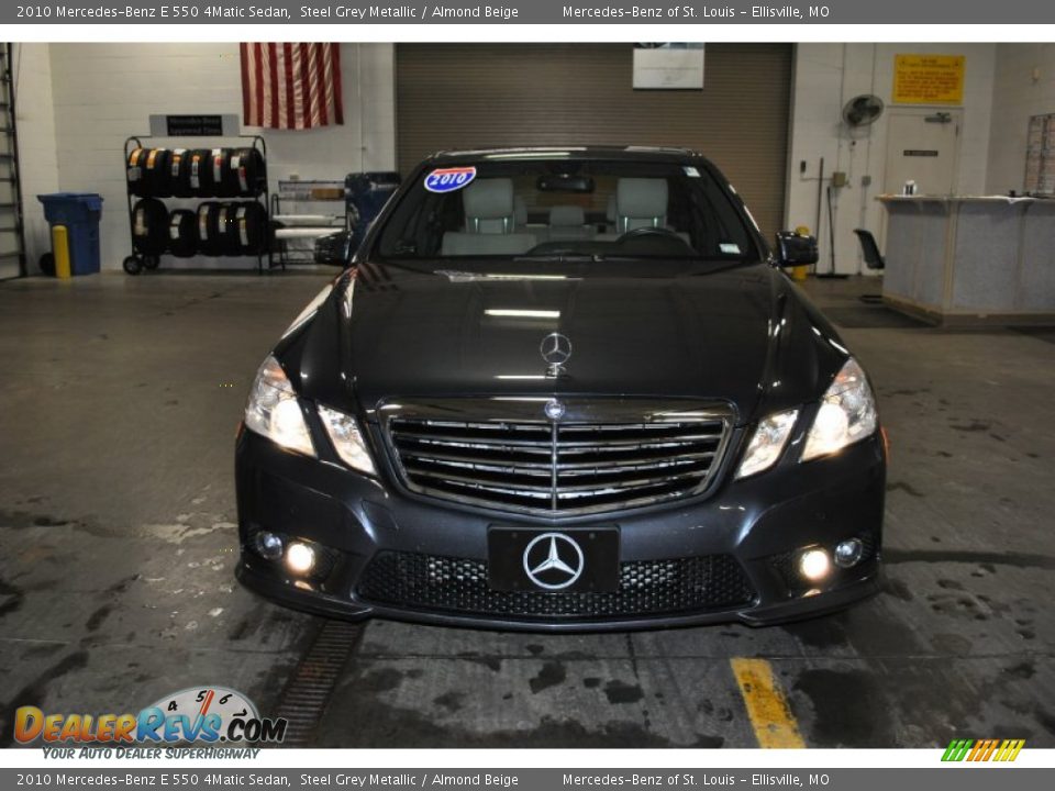 2010 Mercedes-Benz E 550 4Matic Sedan Steel Grey Metallic / Almond Beige Photo #24