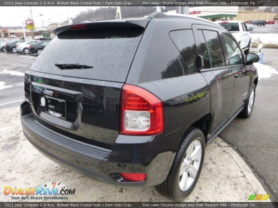 2011 Jeep Compass 2.4 4x4 Brilliant Black Crystal Pearl / Dark Slate Gray Photo #5