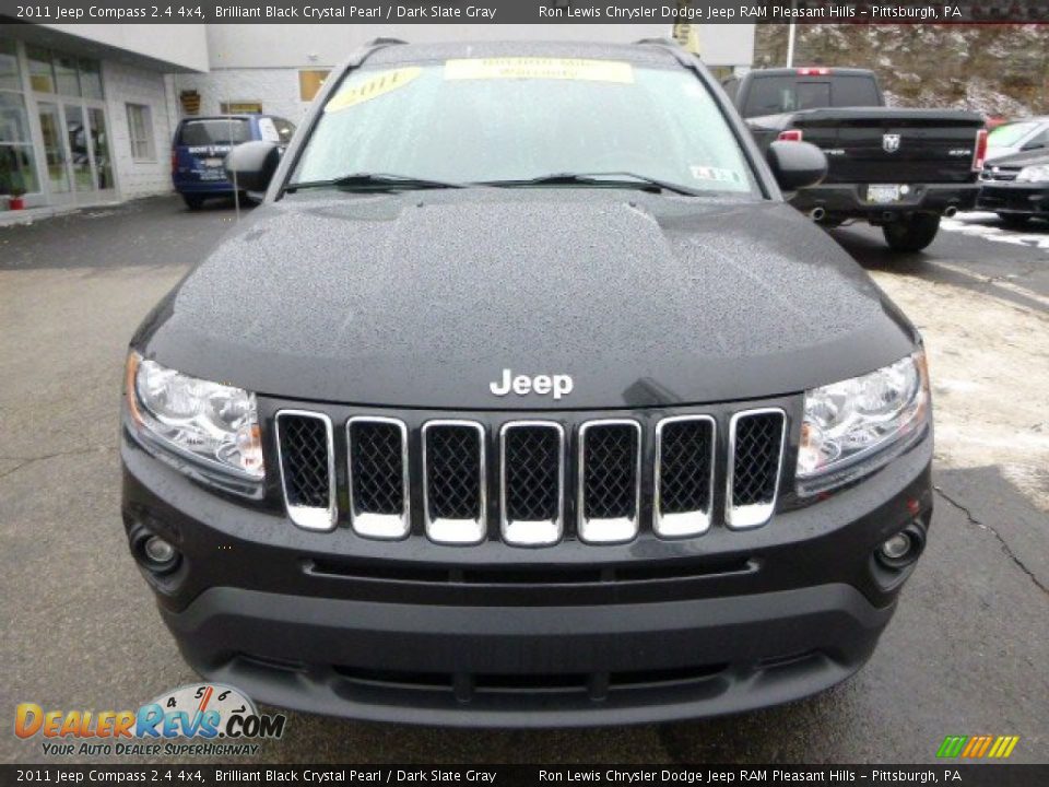 2011 Jeep Compass 2.4 4x4 Brilliant Black Crystal Pearl / Dark Slate Gray Photo #8
