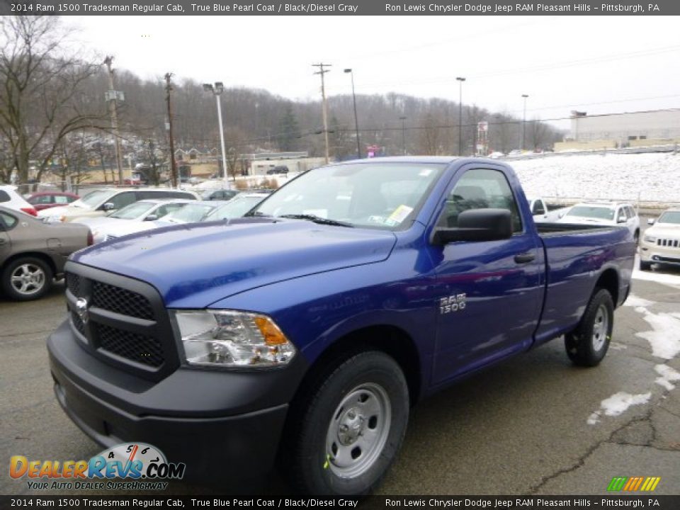 2014 Ram 1500 Tradesman Regular Cab True Blue Pearl Coat / Black/Diesel Gray Photo #1
