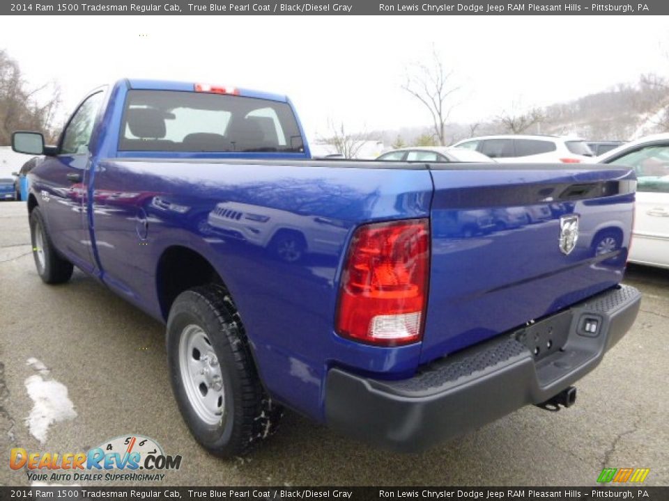 2014 Ram 1500 Tradesman Regular Cab True Blue Pearl Coat / Black/Diesel Gray Photo #3