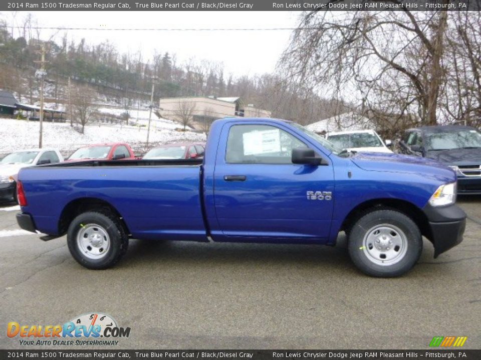 2014 Ram 1500 Tradesman Regular Cab True Blue Pearl Coat / Black/Diesel Gray Photo #6