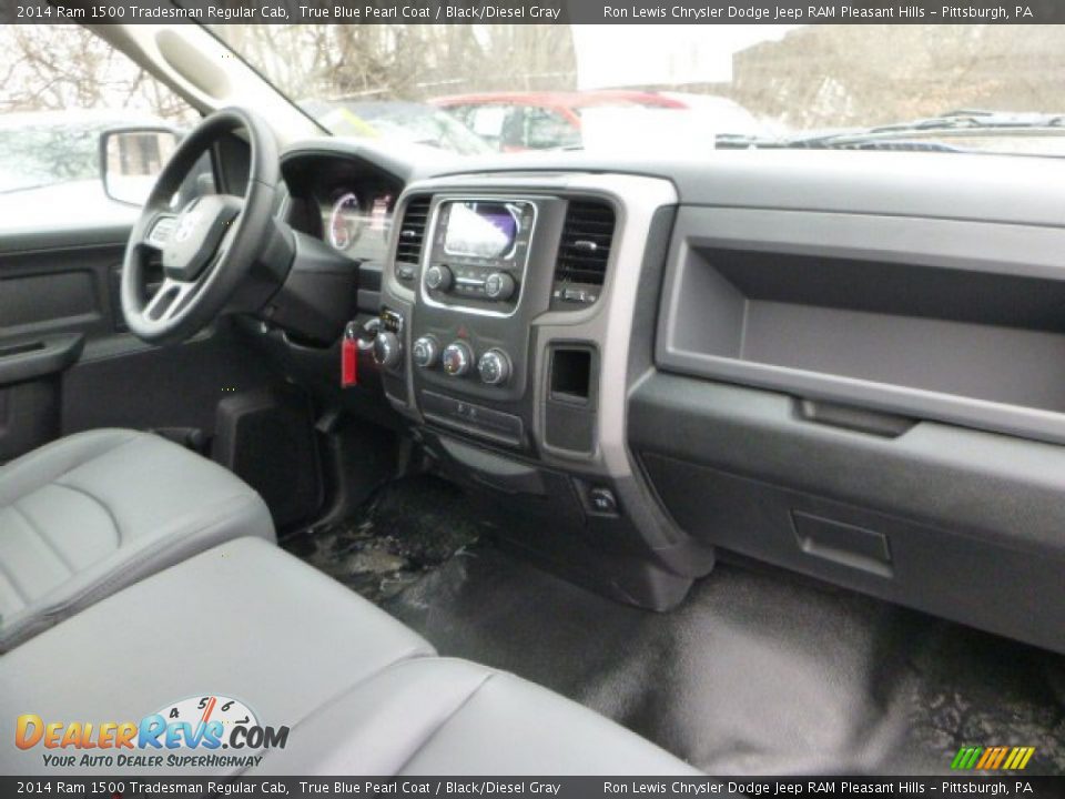 2014 Ram 1500 Tradesman Regular Cab True Blue Pearl Coat / Black/Diesel Gray Photo #11