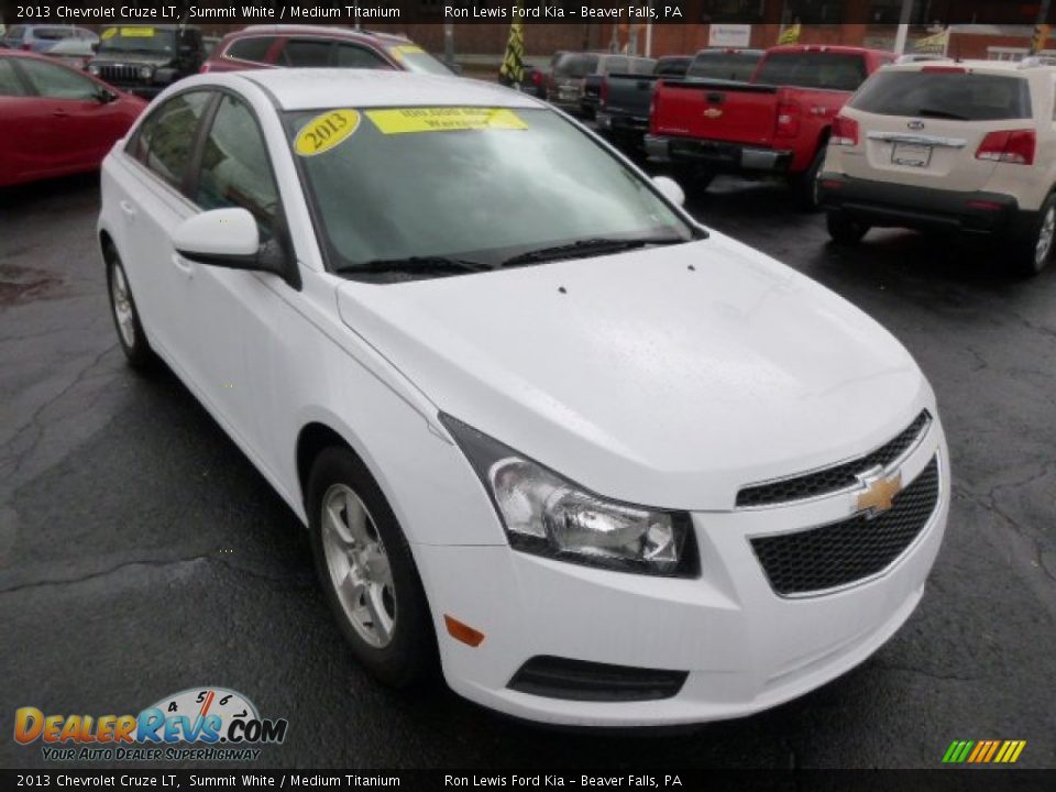 2013 Chevrolet Cruze LT Summit White / Medium Titanium Photo #2