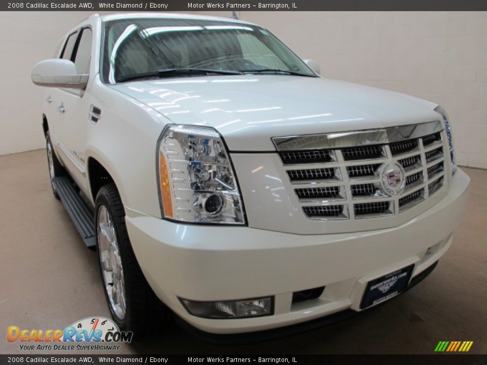 2008 Cadillac Escalade AWD White Diamond / Ebony Photo #1