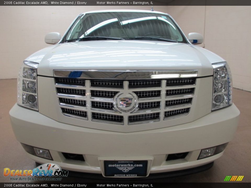 2008 Cadillac Escalade AWD White Diamond / Ebony Photo #2