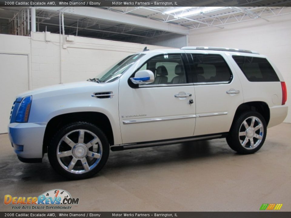 2008 Cadillac Escalade AWD White Diamond / Ebony Photo #4