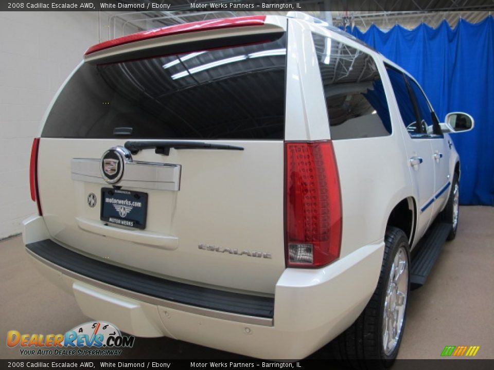 2008 Cadillac Escalade AWD White Diamond / Ebony Photo #7