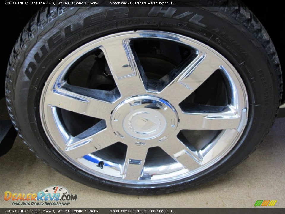 2008 Cadillac Escalade AWD White Diamond / Ebony Photo #11