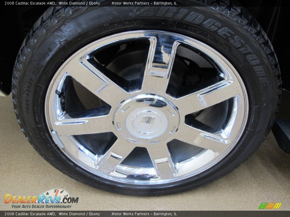 2008 Cadillac Escalade AWD White Diamond / Ebony Photo #12