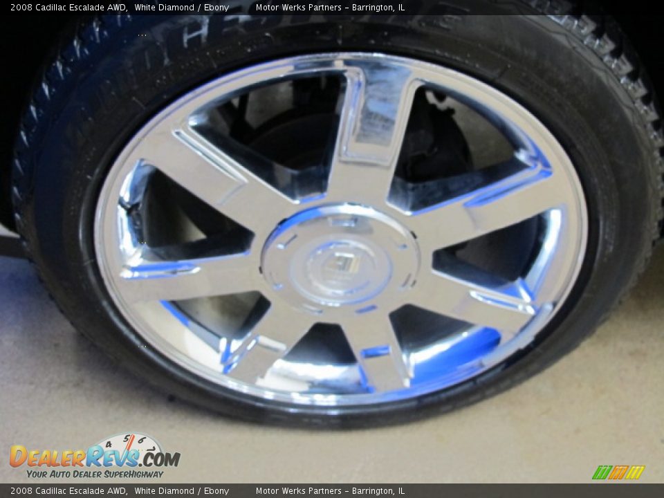 2008 Cadillac Escalade AWD White Diamond / Ebony Photo #14