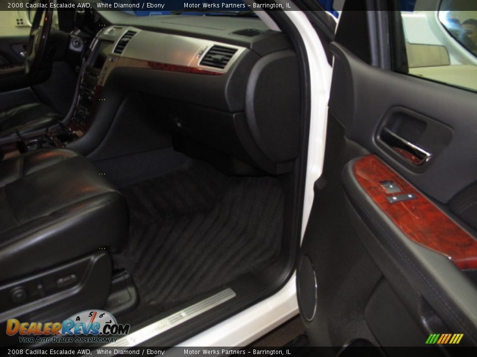 2008 Cadillac Escalade AWD White Diamond / Ebony Photo #21
