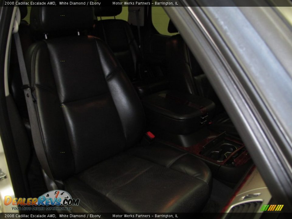 2008 Cadillac Escalade AWD White Diamond / Ebony Photo #22