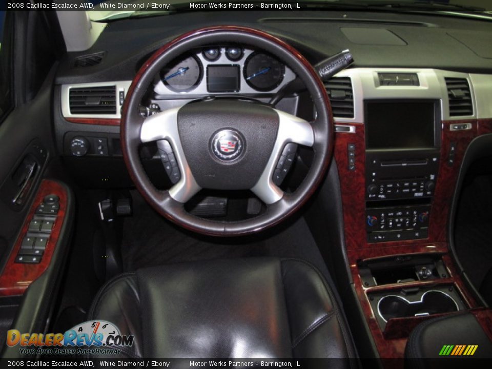 2008 Cadillac Escalade AWD White Diamond / Ebony Photo #23