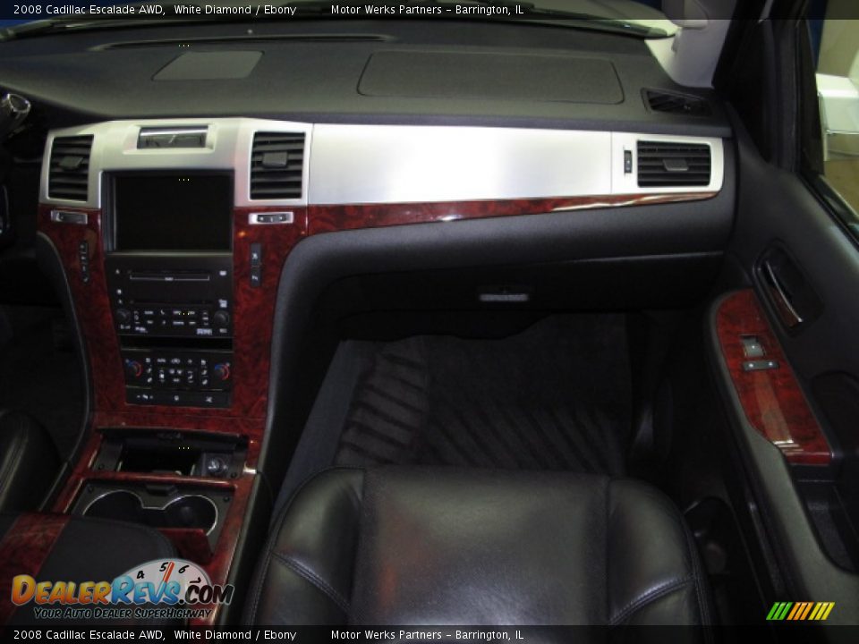 2008 Cadillac Escalade AWD White Diamond / Ebony Photo #25