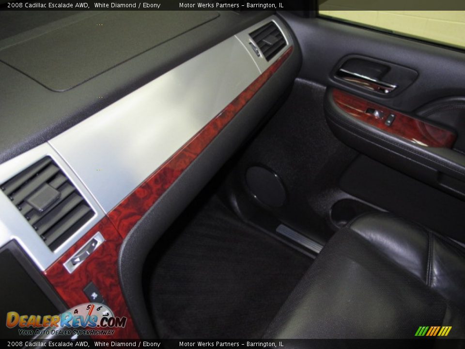 2008 Cadillac Escalade AWD White Diamond / Ebony Photo #28
