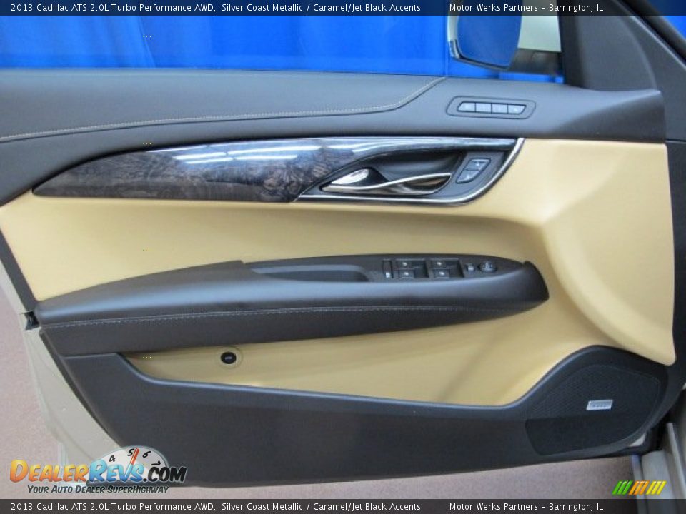 2013 Cadillac ATS 2.0L Turbo Performance AWD Silver Coast Metallic / Caramel/Jet Black Accents Photo #26