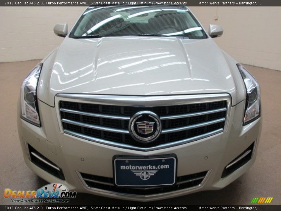 2013 Cadillac ATS 2.0L Turbo Performance AWD Silver Coast Metallic / Light Platinum/Brownstone Accents Photo #2