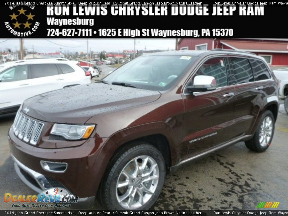 2014 Jeep Grand Cherokee Summit 4x4 Deep Auburn Pearl / Summit Grand Canyon Jeep Brown Natura Leather Photo #1