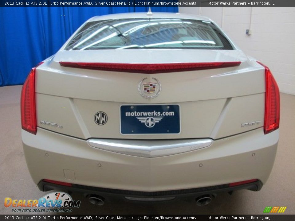 2013 Cadillac ATS 2.0L Turbo Performance AWD Silver Coast Metallic / Light Platinum/Brownstone Accents Photo #6