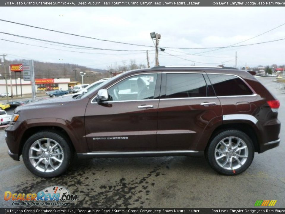 2014 Jeep Grand Cherokee Summit 4x4 Deep Auburn Pearl / Summit Grand Canyon Jeep Brown Natura Leather Photo #2