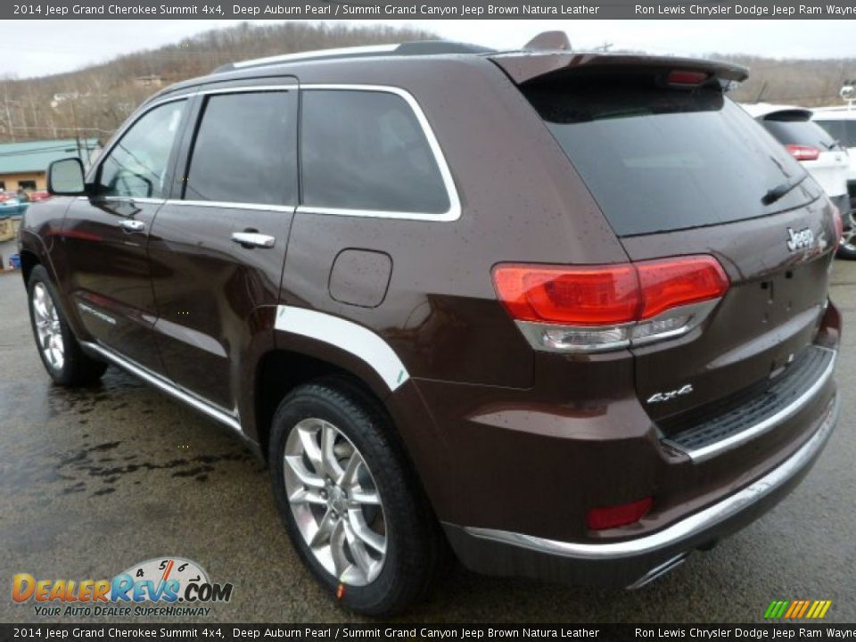 2014 Jeep Grand Cherokee Summit 4x4 Deep Auburn Pearl / Summit Grand Canyon Jeep Brown Natura Leather Photo #3