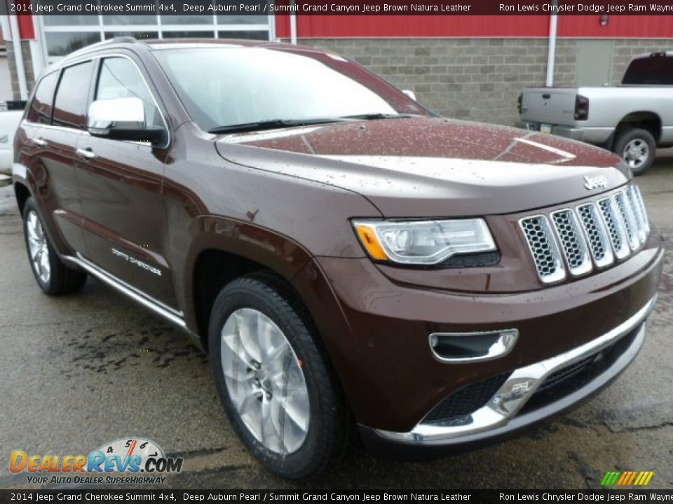 2014 Jeep Grand Cherokee Summit 4x4 Deep Auburn Pearl / Summit Grand Canyon Jeep Brown Natura Leather Photo #7