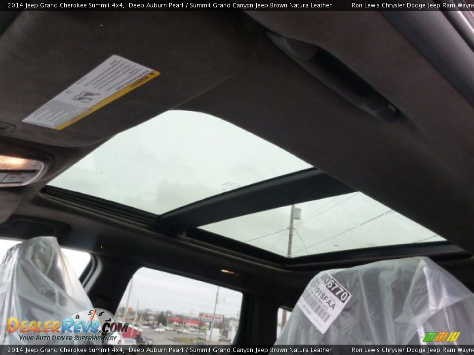 2014 Jeep Grand Cherokee Summit 4x4 Deep Auburn Pearl / Summit Grand Canyon Jeep Brown Natura Leather Photo #15