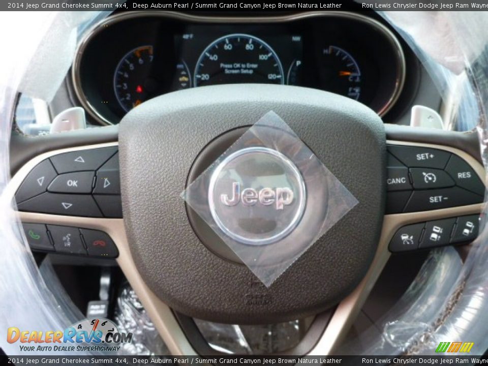 2014 Jeep Grand Cherokee Summit 4x4 Deep Auburn Pearl / Summit Grand Canyon Jeep Brown Natura Leather Photo #16