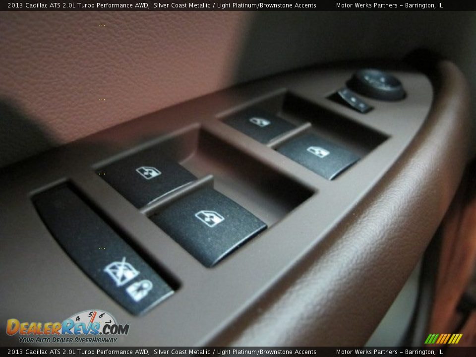 2013 Cadillac ATS 2.0L Turbo Performance AWD Silver Coast Metallic / Light Platinum/Brownstone Accents Photo #26