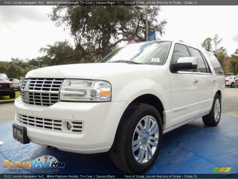 2012 Lincoln Navigator 4x2 White Platinum Metallic Tri-Coat / Canyon/Black Photo #1
