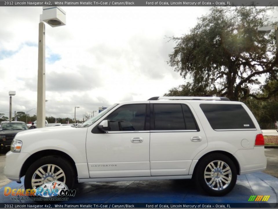 2012 Lincoln Navigator 4x2 White Platinum Metallic Tri-Coat / Canyon/Black Photo #2