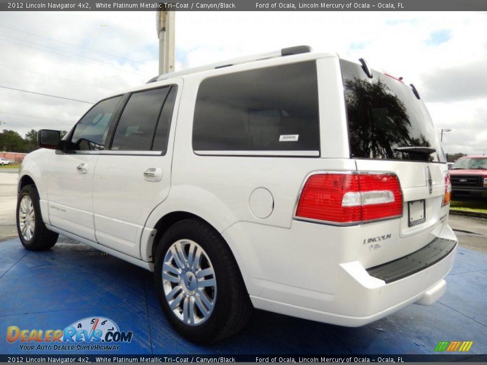 2012 Lincoln Navigator 4x2 White Platinum Metallic Tri-Coat / Canyon/Black Photo #3
