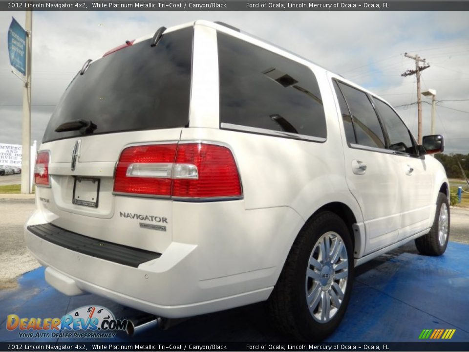 2012 Lincoln Navigator 4x2 White Platinum Metallic Tri-Coat / Canyon/Black Photo #5