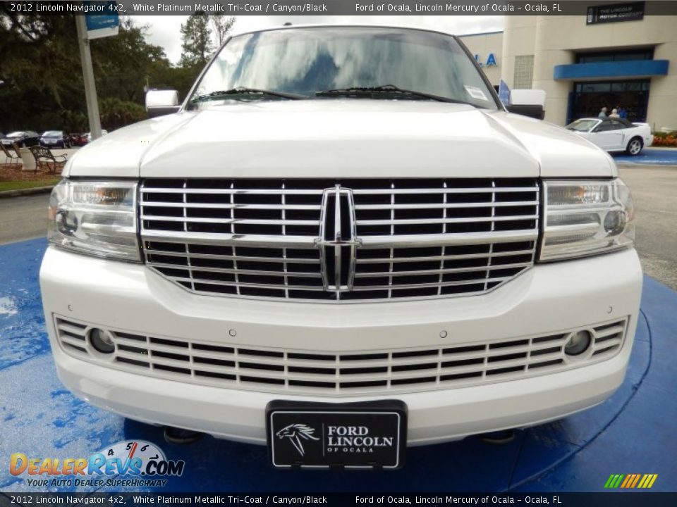2012 Lincoln Navigator 4x2 White Platinum Metallic Tri-Coat / Canyon/Black Photo #8