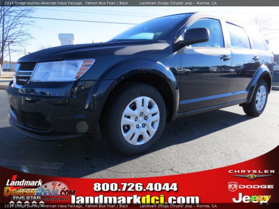 2014 Dodge Journey Amercian Value Package Fathom Blue Pearl / Black Photo #1